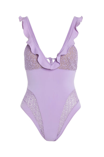 For Love & Lemons - Daiquiri Lace One Piece - Lilac